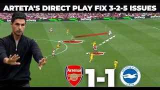 How Artetas Defenders Overcame Arsenals 3-2-5 Issues  Arsenal 1-1 Brighton  Tactical Analysis