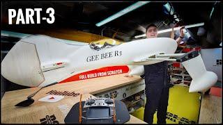 GEE BEE R3 Full Build From Scratch PART-3 RC 3D printed airplane Cocpit vacuum molding canopy glass