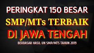 Peringkat 150 Besar SMPMTs Terbaik di Jawa Tengah Berdasarkan Hasil UN 2019