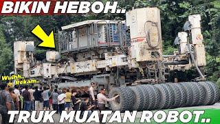 LANGKA  Truk Muatan Robot Menaklukkan Sitinjau Lauik Bikin Warga Sekampung Heboh Melihat Ini..