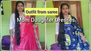 Mom & Daughter Dresses  from Saree  కోసం  Convert to Dresses  Amazon Sarees footwear
