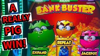 REALLY PIG WIN on Bank Busters Slot Machine #slots #games #casino #gaming #fun #wins #gambling