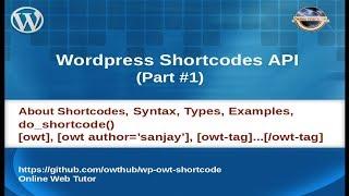 Complete Wordpress Shortcodes API Tutorial for beginners from scratch  Wordpress Shortcodes