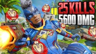 SOLO Bangalore and 25 KILLS & 5600 Damage Apex Legends Gameplay Season 22