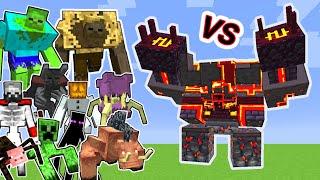 Netherite Monstrosity Vs. Mutant Beasts and More Mutants in Minecraft