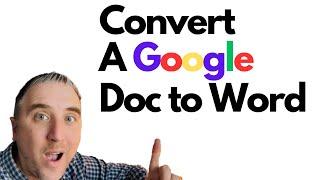 How To Convert A Google Doc to Microsoft Word