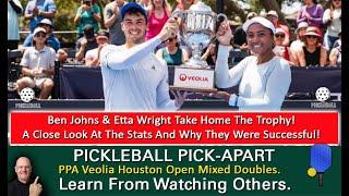 Pickleball PPA Veolia Houston Open Championship. JohnsWright vs BarPisnik. Statistical Breakdown