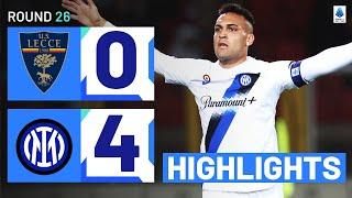 LECCE-INTER 0-4  HIGHLIGHTS  Lautaro hits historic milestone in Serie A  Serie A 202324