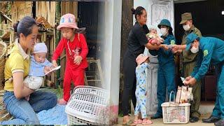 45 days of single mother raising an abandoned 4-month-old child & completing a bamboo house