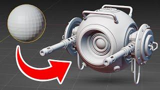 Spherical Robot with Turret in Blender - Part 12 - Beginner Tutorial