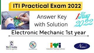 ITI Practical Exam 2022 Electronic Mechanic 1st year Answer Key with Solution