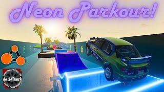 BeamNG Drive - Neon PARKOUR - This map mod is INSANE