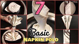 7 Napkin Folding  Restaurant style  How to fold napkins  Quick K Kitchen