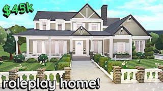 45k Realistic Bloxburg Roleplay House Build 2 Story Exterior Tutorial *WITH VOICE*