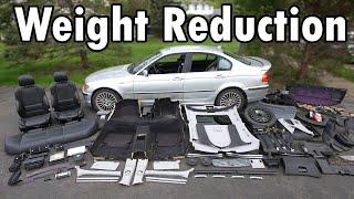 How Much Weight can you REMOVE from your Car? Weight Reduction