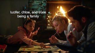 lucifer chloe and trixie being a family throughout the years