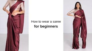 How to Wear Saree for Beginners  laxmi saree draping  Different Style of Saree Draping  Tia Bhuva