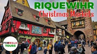 Riquewihr France Christmas Market Walking Tour - 4K60fps with Captions - Prowalk Tours