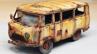 Restoration Old Bus UAZ 452  Restoring and tuning rusty soviet car