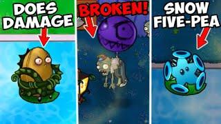 CRAZY IMPROVED BALLOON ZOMBIE SNOW FIVE-PEA & MORE - Plants vs Zombies Enriched Pool & Fog