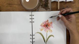 Creating a Watercolor Wet-on-Wet Flower Part 1