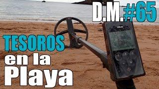 Buscando tesoros en la playa detector de metales Deus XP - Detección Metálica ep. 65