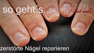 zerstörte Nägel reparieren - naildesign nails