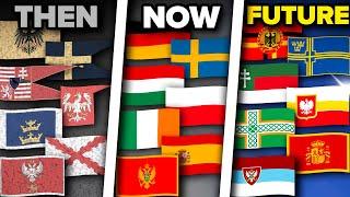 ENTIRE Evolution of ALL European Flags 1 - 2124