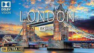 LONDON Cityscape 4K HDR With Soft Piano Music - 60FPS - 8K Cinematic