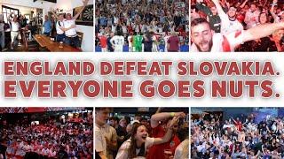 England Defeat Slovakia. Everyone Goes Nuts. Insane Fan Reactions Set to Epic Music