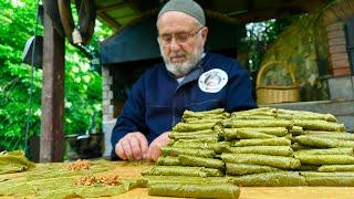 DOLMA  TURKISH STYLE STUFFED GRAPE LEAVES ‍ COOKING VILLAGE LIFE