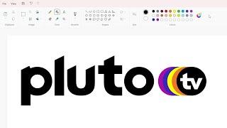 How to draw the Pluto TV logo using MS Paint  How to draw on your computer