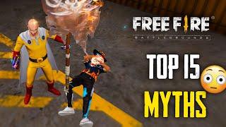 Top 15 Mythbusters in FREEFIRE Battleground  FREEFIRE Myths #262