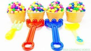 Play-Doh With Colorful Dippin Dots Ice Cream Cup Surprise Eggs And Toys  Learn Number Fun For Kids