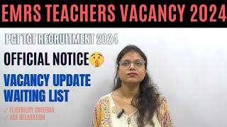 EMRS 2024 TEACHERS RECRUITMENT OFFICIAL UPDATE   EMRS PGT TGT VACANCY 2024  EMRS VACANCY 2024