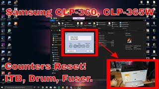 Samsung CLP-360365W • How to Reset ITB Fuser & Drum Counters