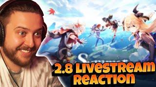 2.8 LIVESTREAM REACTION  SUMERU KAZUHA KLEE DILUC SKIN? GENSHIN IMPACT