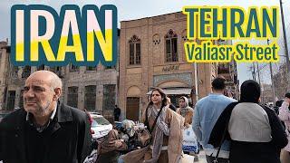 TEHRAN IRAN  Walking on Valiasr Street  پیاده‌روی در خیابان ولیعصر