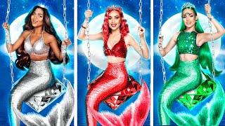 We Build Secret Rooms for Mermaids Emerald Girl Ruby Girl and Diamond Girl in Real Life