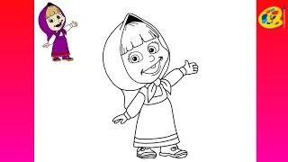 كيفية رسم ماشا  ماشا والدب  خطوة بخطوة  How to DRAW MASHA - Masha and the Bear - step by step