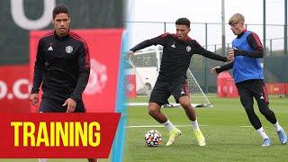 Raphael Varane trains at Carrington for the first time  Manchester United