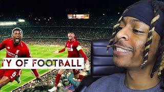 BLACK AMERICAN REACTS TO  THE BEAUTY OF FOOTBALL  FOR THE FIRST TIME