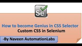 How to become genius in CSS Selector in Selenium  Create Custom Dynamic CSS Selectors