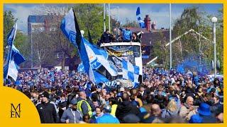 Stockport County celebrate promotion to League One with huge parade