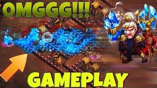 New hero FROST WIZARD  FULL GAMEPLAY  CRAZY RANGE  CASTLE CLASH