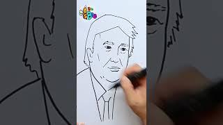 How to draw President Donald Trump #drawing #drawinganimals #drawingforkids #howtodraw