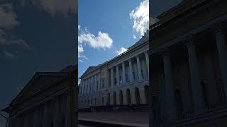 Beautiful sky over the Mikhailovsky Garden St.Petersburg 08152021 4K video quality