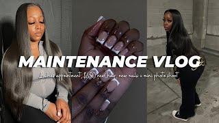 MAINTENANCE VLOG  $650 new hair lash appt new nails work vibes + mini photo shoot & more