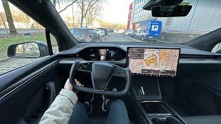 2023 Tesla Model X Plaid Test Drive POV  Ambience Binaural Sound