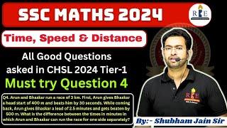 Time speed and distance practice with  SSC CHSL 2024 T-1 Questions Race train boat & stream